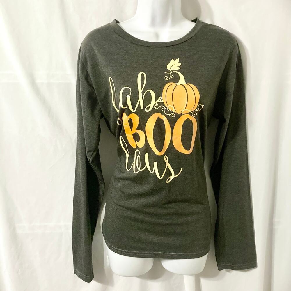 Women's XL Halloween Fab-BOO-lous Long Sleeve T-Shirt - Picture 2 of 10